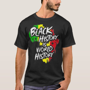 Africa Map Flag Colors Black History World History T-Shirt
