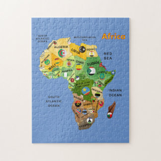 Africa Map Flags Jigsaw Puzzle
