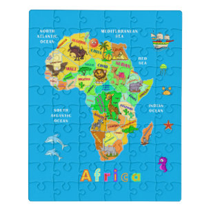 Africa Map for kids Jigsaw Puzzle