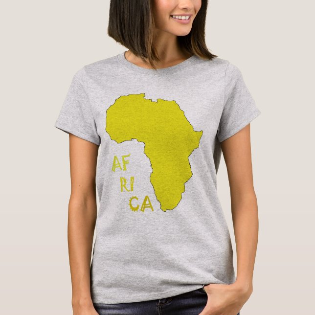 Africa Map Funky T-Shirt (Front)