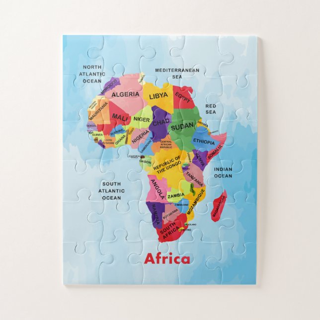 Africa Map  Jigsaw Puzzle (Vertical)