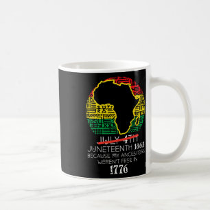 Africa Map July 4th Juneteenth 1865 June 19th Men Coffee Mug