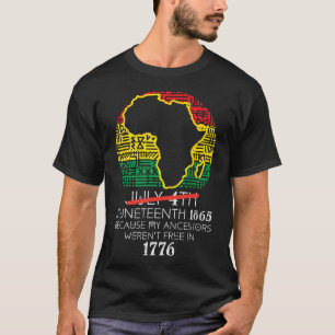 Africa Map July 4th Juneteenth 1865 June 19th Men T-Shirt