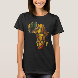 Africa Map Kente Cloth Graphic Tees for Men Women