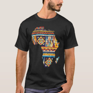 Africa Map Kente Cloth Kwanzaa Men Women African G T-Shirt