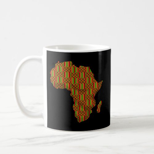 Africa Map Kente For African Coffee Mug