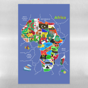 Africa Map Magnetic Dry Erase Sheet