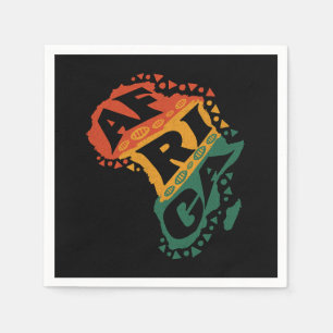 Africa map napkins