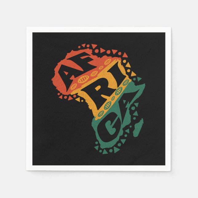 Africa map napkins (Front)