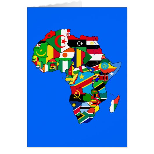 Africa map of Africa African Country flag map (Front)