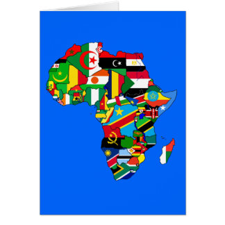 Africa map of Africa African Country flag map Cards
