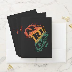 Africa map pocket folder