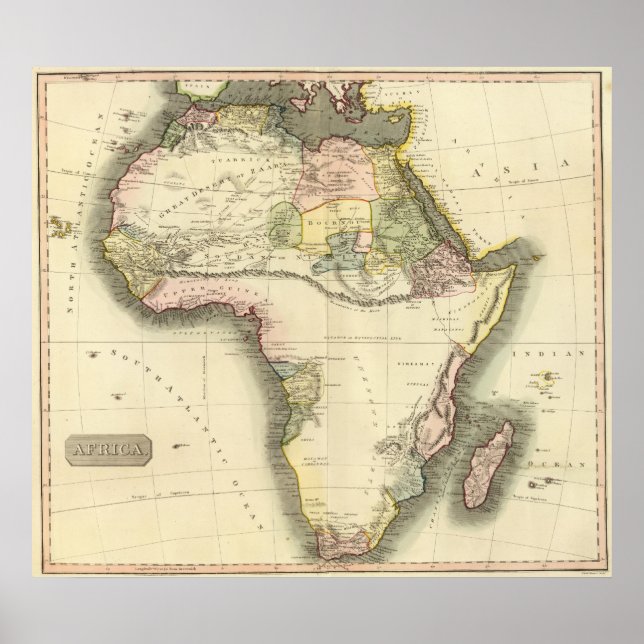 Africa map poster (Front)