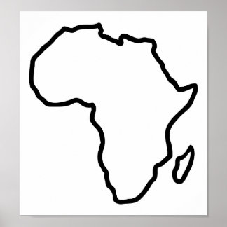 Africa map poster