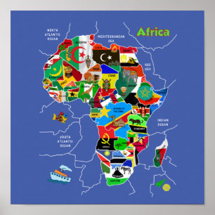 Africa Map Poster