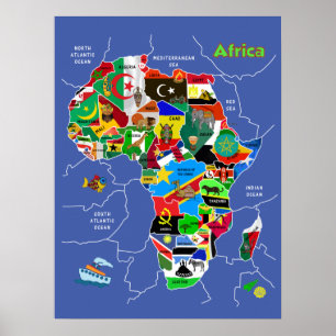 Africa Map Poster
