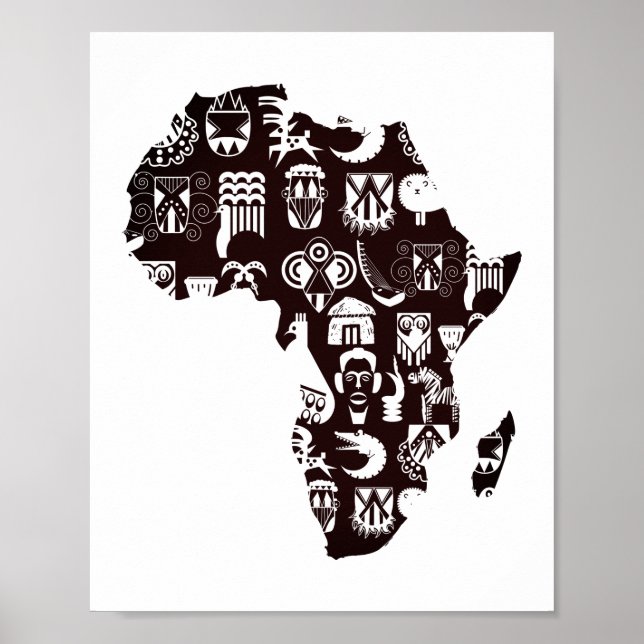 Africa Map Poster (Front)