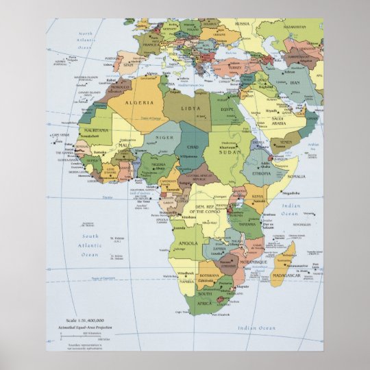 Africa Map Print