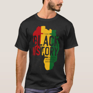 Africa Map Rastafari Style Quote BHM T-Shirt