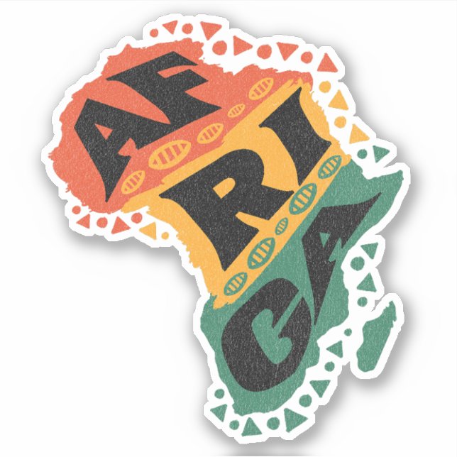 Africa map sticker (Front)
