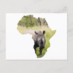 Africa Map Sunset Postcard