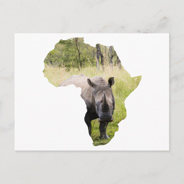 Africa Map Sunset Postcard (Front)