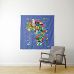 Africa Map Tapestry
