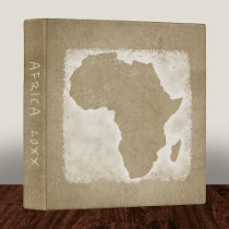 Africa Map Vacation Photo Album Custom Year Binder