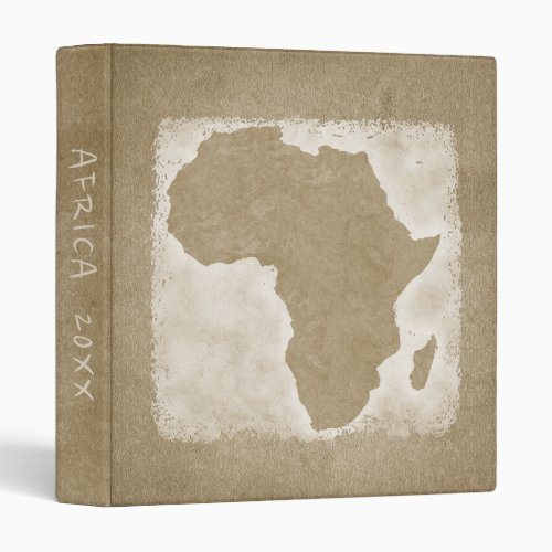 Africa Map Vacation Photo Album Custom Year Binder