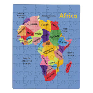 Africa Map watercolor Jigsaw Puzzle