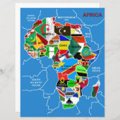 Africa Map with flags (Front/Back)