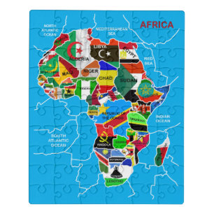 Africa map with flags jigsaw puzzle