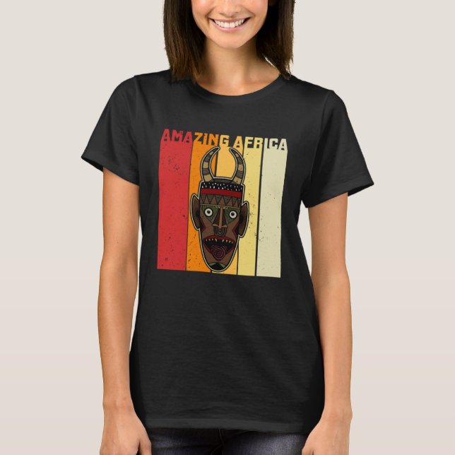Africa Mask African Afro History Reggae Melanin  1 T-Shirt (Front)