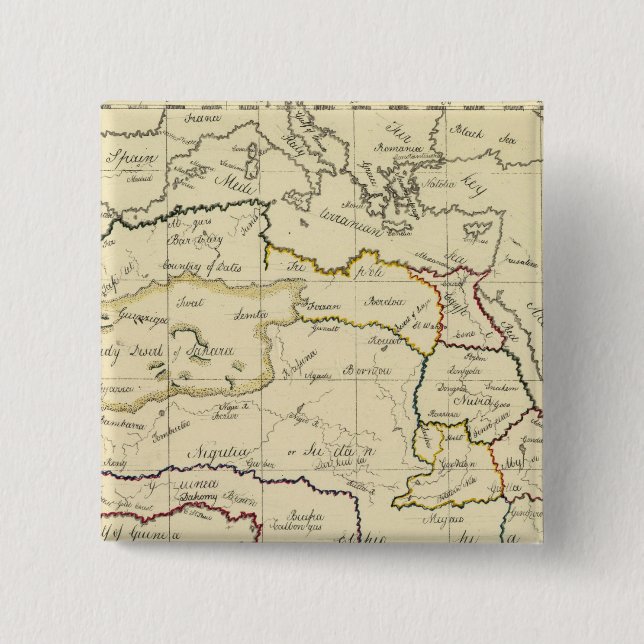 Africa, Mediterranean Pinback Button (Front)