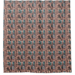 Africa Mudcloth pattern abstract modern art 2 Shower Curtain