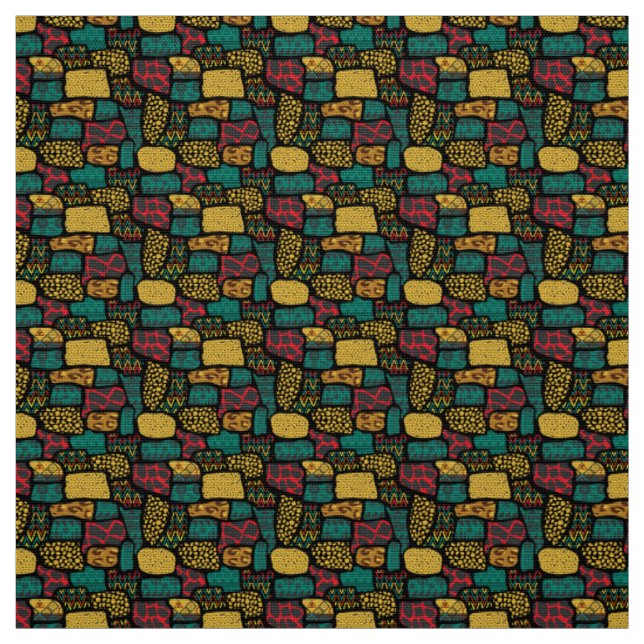 Africa Multi colored Fabric (Swatch)