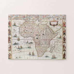 Africa nova descriptio (1690) by Willem Janszoon Jigsaw Puzzle