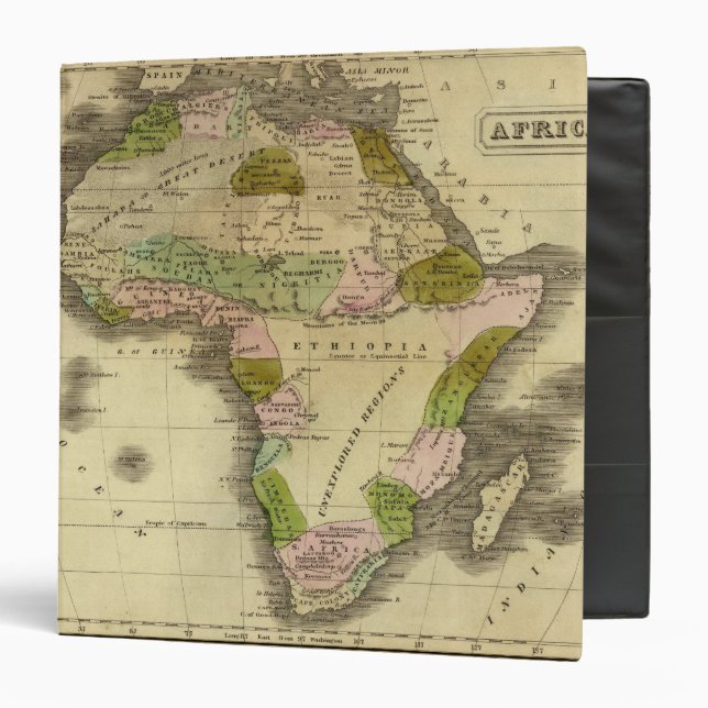 Africa Olney Map 3 Ring Binder (Front/Inside)