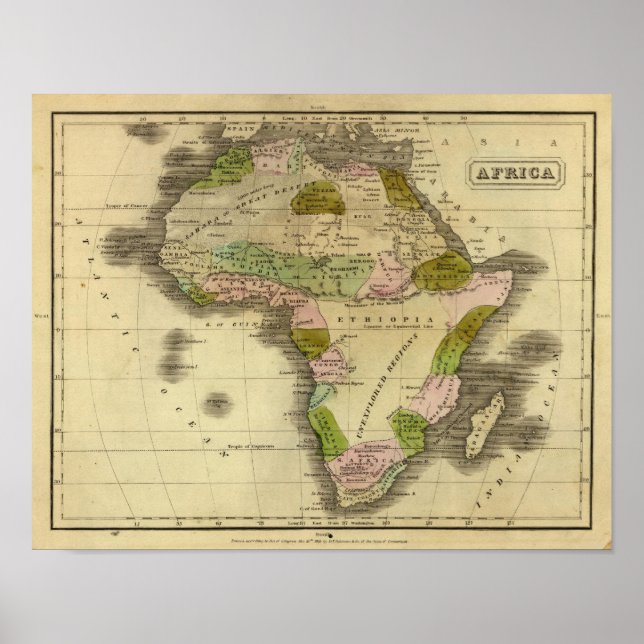 Africa Olney Map Poster (Front)
