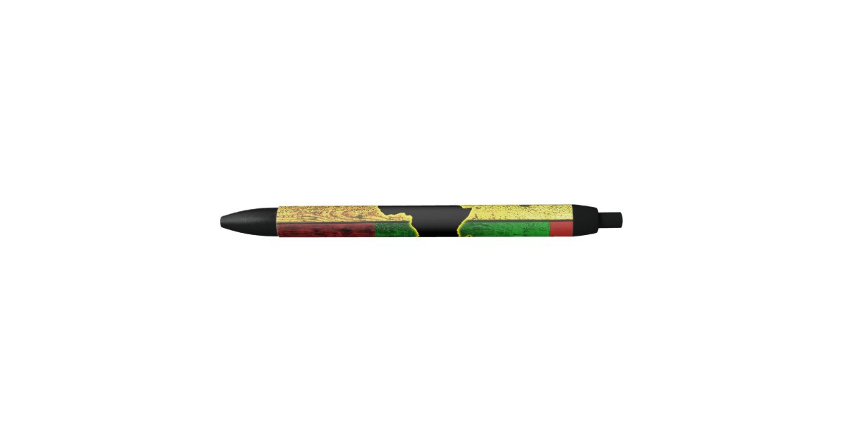 Africa on Wooden Boards Black Ink Pen | Zazzle