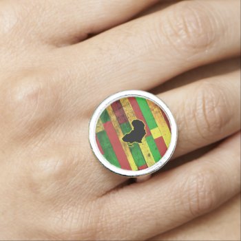Africa On Wooden Boards Ring by World_Locations at Zazzle