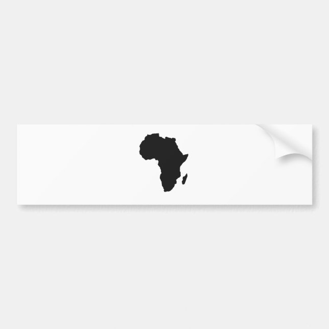 Africa Outline Bumper Sticker (Front)