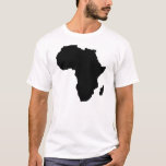 Africa Outline Cotton Men&#39;s Travel T-shirt at Zazzle