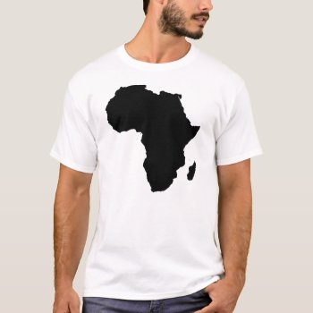 Africa Outline Cotton Men's Travel T-shirt by Botuqueandco at Zazzle