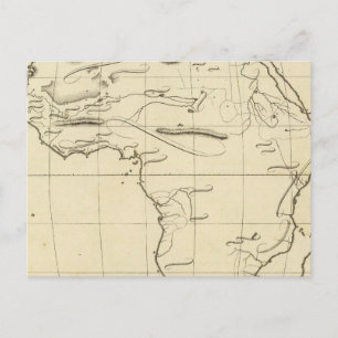 Africa outline postcard