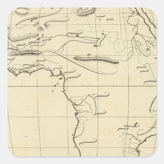 Africa outline square sticker (Front)