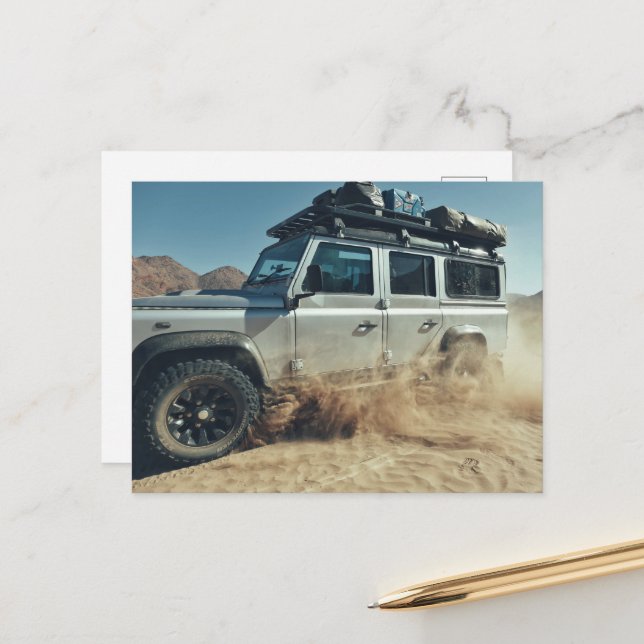 Africa Overlanding 4x4 Sand Dunes Road Trip Postcard (Front/Back In Situ)