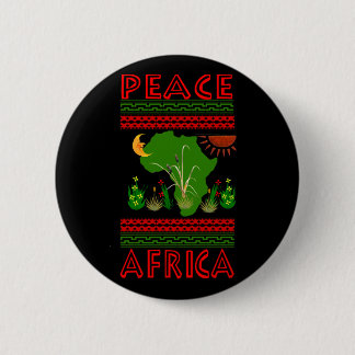 Africa Peace Pinback Button