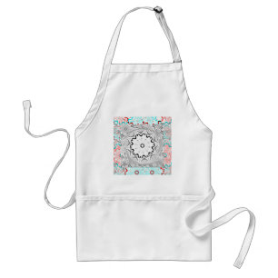 Africa Pink Cyan geometry Adult Apron