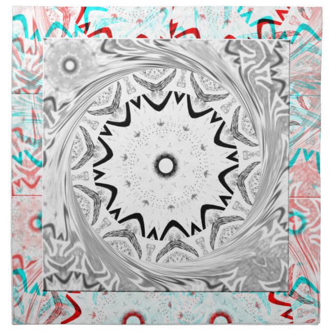Africa Pink Cyan geometry Cloth Napkin (Front)